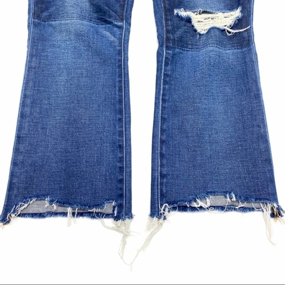 Madewell Cali Demi Boot High Rise Crop Legs Jeans Unpatched Edition Raw Hem - Picture 8 of 10